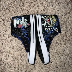 Brand new Ed Hardy high tops - PERFECT condition, never worn